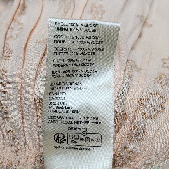 NEW Free People COTE D AZUR One Shoulder Flowy Maxi Dress in Tea Combo S NWOT - Picture 10 of 10